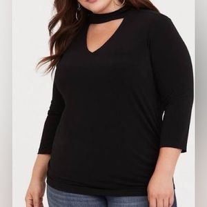 TORRID Studio Knit Choker Neck Top